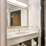 guest room bathroom and vanity